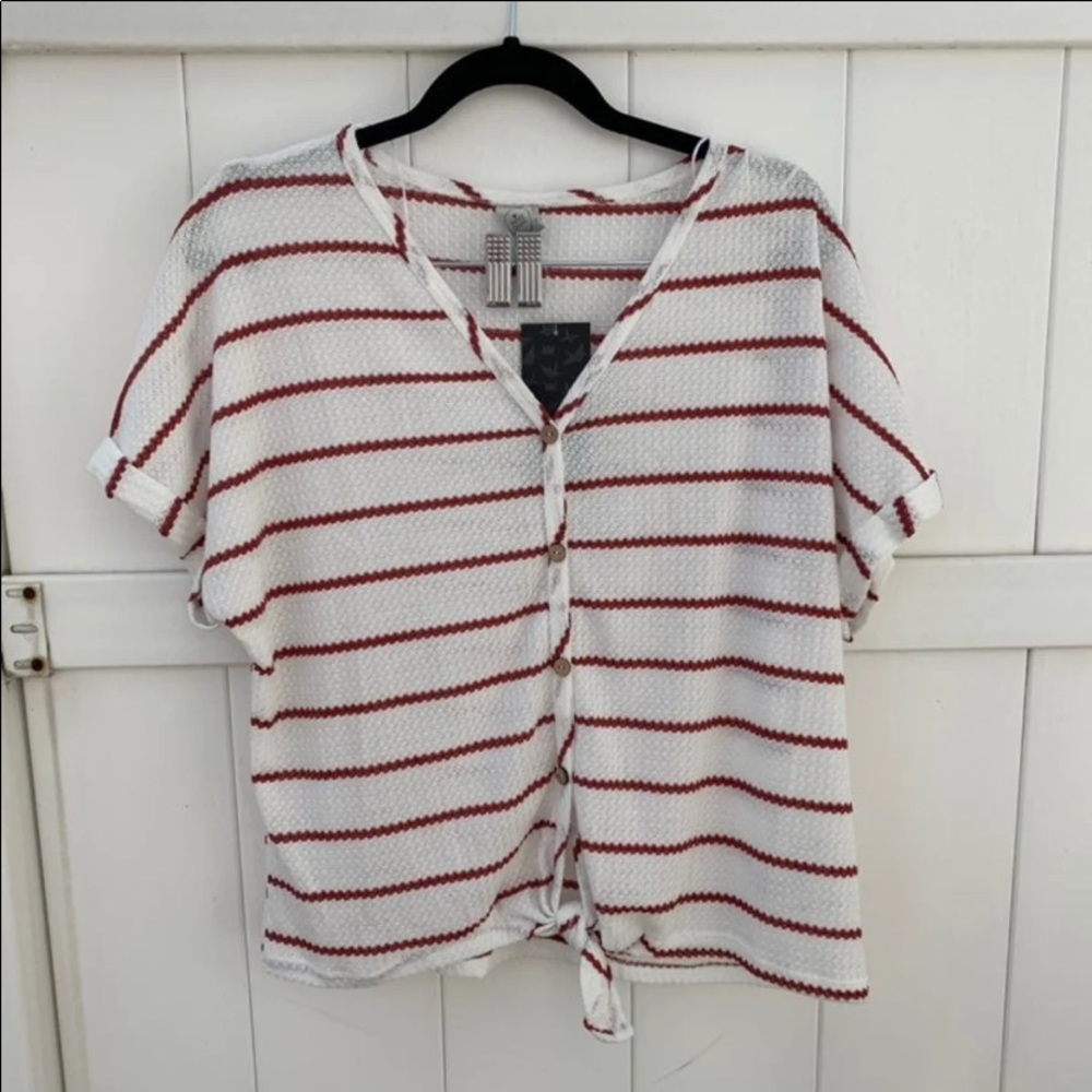 Paper Crane Front Knot Top